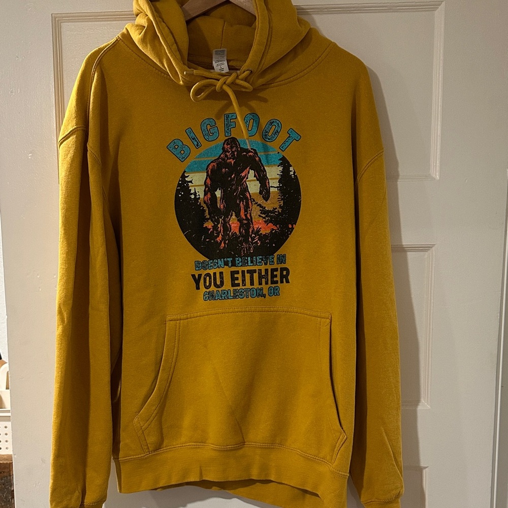 Yellow Bigfoot Graphic Hoodie